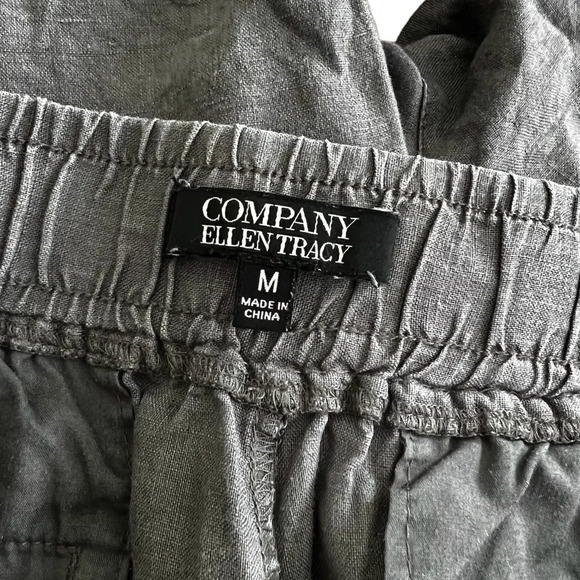 Ellen Tracy • Gray Linen Shorts - Picture 3 of 7